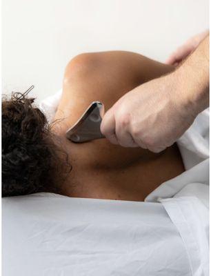 Neck scraping for a better moving neck with less pain!