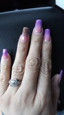 Beautiful ombre purple gel set!