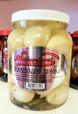 Very large jar of pickled eggs