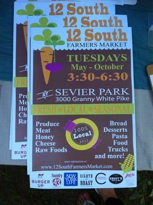 Great Farmers Market Every Tuesday until 6:30 during the summer !