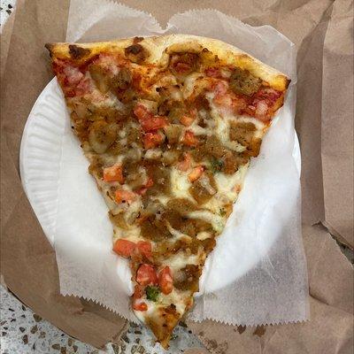 Chicken Tomato Pizza Slice