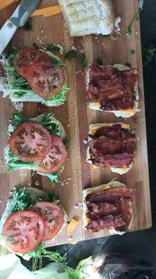 BLT on homemade sourdough bread.