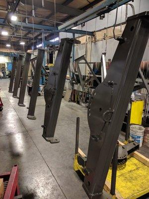 Powder Coated Weldments come off of the assembly line