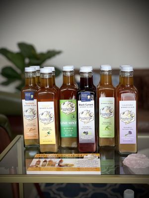 Organic ginger elixirs