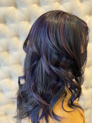 Purple and blue Highlights