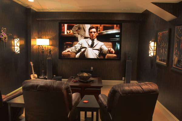 South Nashville custom home theater.