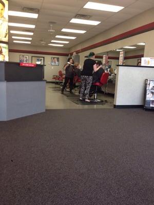 My son getting his cut, these are the stylists I trust.