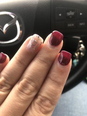 This is what my nails looked like before. I was due for a fill, but I wanted to keep some length.