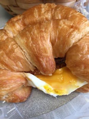 Current favorite combo: eggs/cheese/sausage/hashbrown on croissant