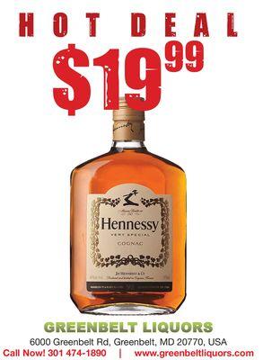 Super hot deal on Hennessy. Available till stocks last.