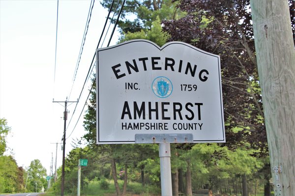 Entering Amherst from Leverett.