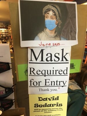 Signage during the pandemic (Jane Austen  every other author ever)