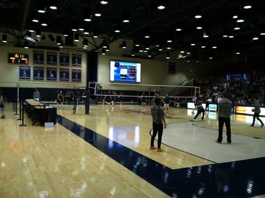 Court side prior to men's volleyball