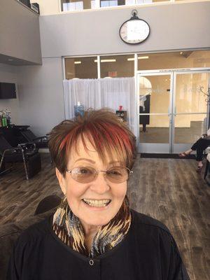 Our lovely client, Mary, wanted a little pop of color by Stacy