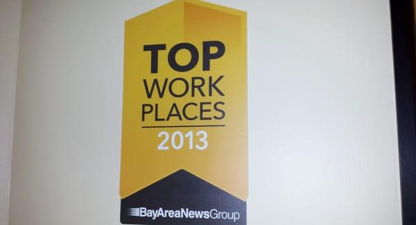 Bay Area News Group Top Work Place Award