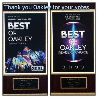 Thank you Oakley for the vote