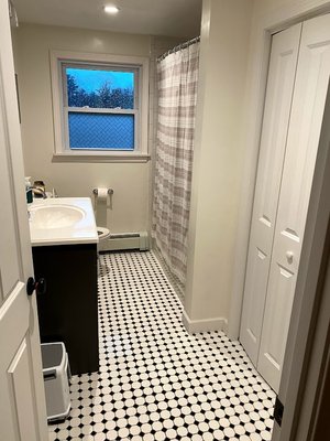 the bathroom that Rick helped remodel.