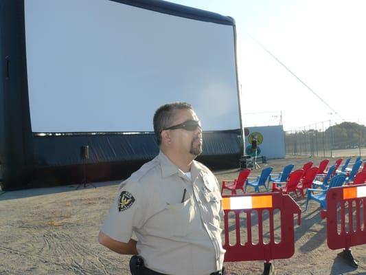 HOM Security Officer at Full Moon Drive-in Movie Theater in Pacific Beach