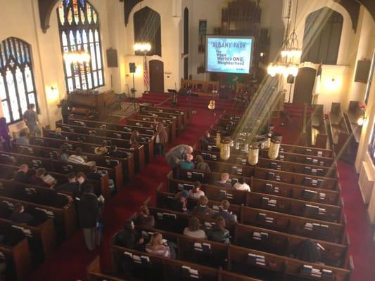 Inside the sanctuary before our 11 AM service.