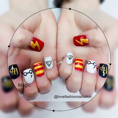 Harry Potter magic nail arts