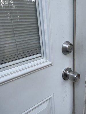 clean exterior door