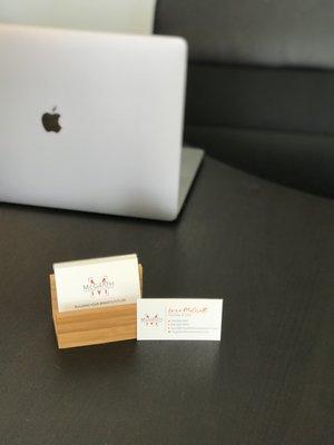 Custom designed logo & high-quality business cards.