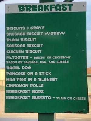 Breakfast Menu