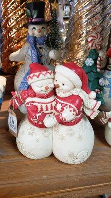 Mr. and Mrs. Snowman in love