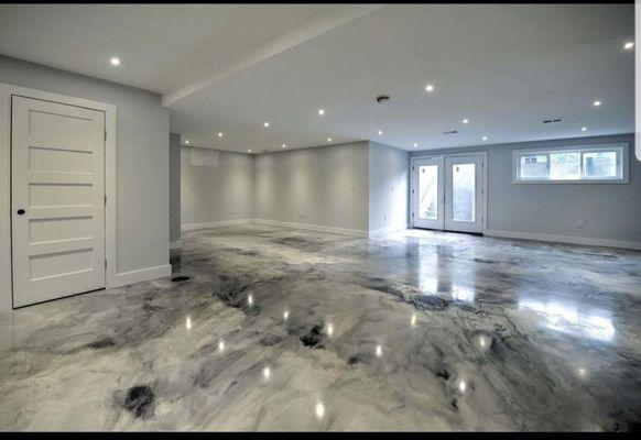 1.5 million mansion Basement - marble look and feel