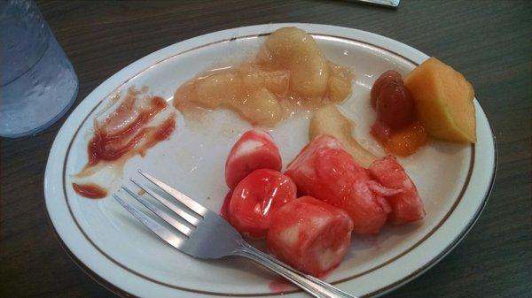 Some of the fruit option on the brunch buffet.