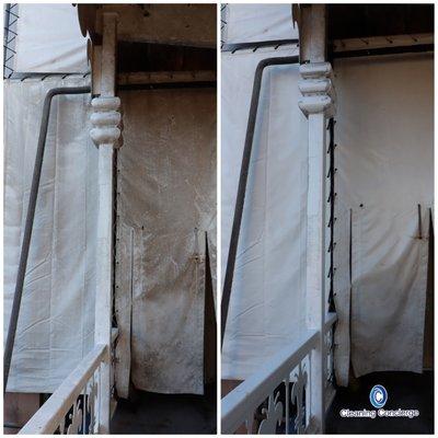 Awning cleaning. Exterior cleaning