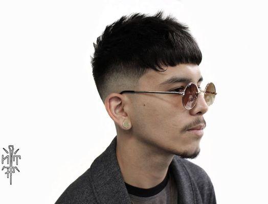 A crop haircut, inspired by the British barbers