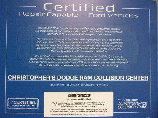 Dealer Certification (Dodge/RAM)