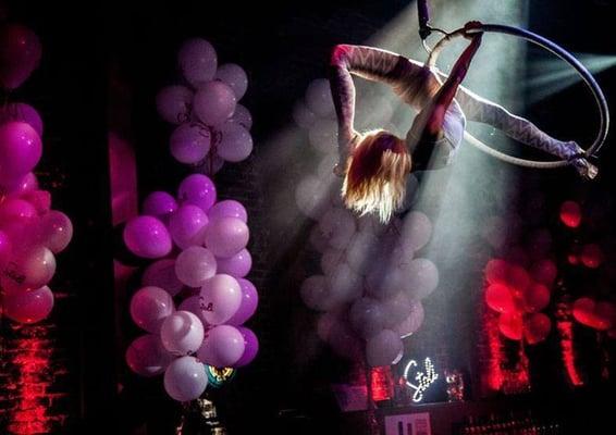 Mari doing Lyra Aerial Hoop