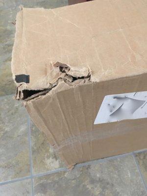 Example of broken boxes delivered by UPS - Kalispell, MT