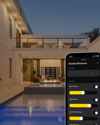 Home automation systems. Control music, lighting, shading, temperature and security from a unified control or your voice.