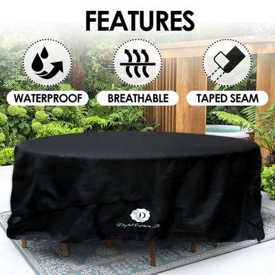 The round patio table cover is scientifically constructed to protect your outdoor patio table and chair set from nature's harshest elements!