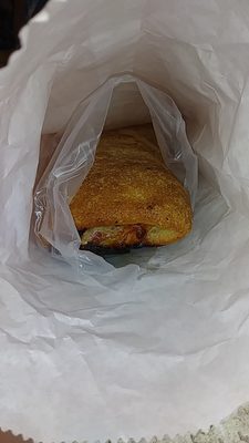 Large pepperoni and cheese calzone