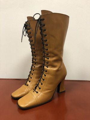 Fabulous 1999s Prada Lace Up Boots, Size 41