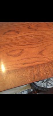 Ruined the top of my dinning room table.