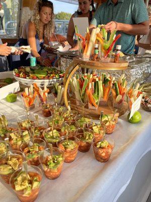 Private party on the Sea Mist Thimble Islands with Modern Mexican menu featuring tons of local produce!