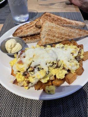 Shown are the Avocado toast and The Country Skillet