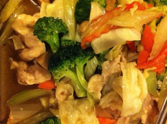 Moo Goo Gai Pan ($7.95) it is also in the buffet.