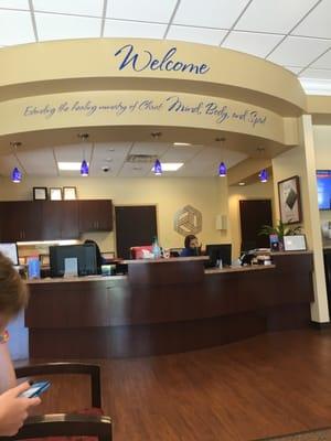 Front desk.