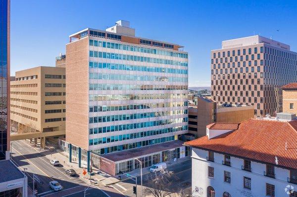 In the historic Simms Building in the heart of downtown Albuquerque.