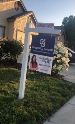 The sign with "Coming Soon" was up a week before our home went on the market.