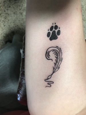 The owner realized my vision for my semicolon tattoo.