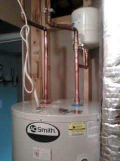 New Water Heater with Expansion Tank