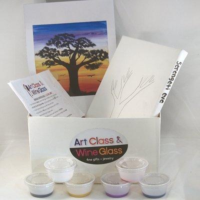 To-go art kits now available for curbside pickup. Visit artclasswineglass.com to order!