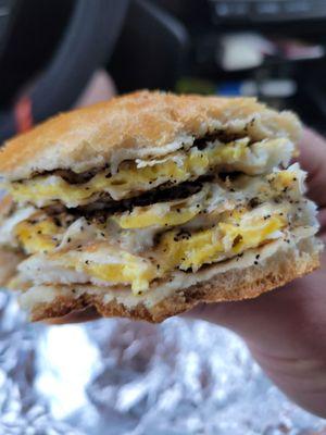 Loaded egg and cheese, always with extra black pepper...I will definitely be a repeat customer!